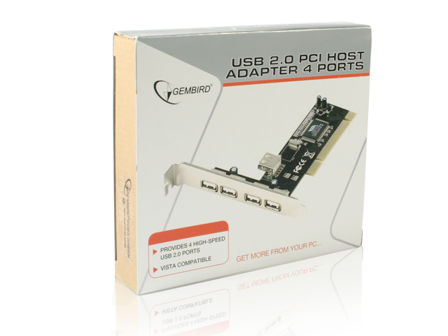 KARTA PCI USB 4-PORT 2.0 GEMBIRD (UPC-20-4P)