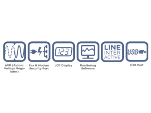 UPS POWERWALKER LINE-INTERACTIVE 650VA 2X 230V PL OUT, RJ11 IN/OUT, USB, LCD