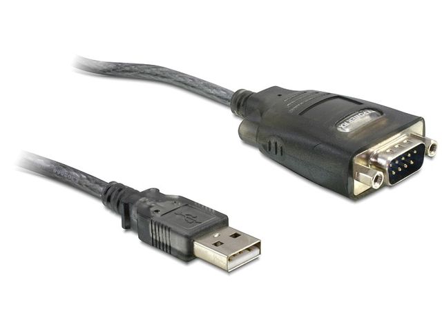 ADAPTER USB-A(M) 1.1->DB-9(COM)(M) NA KABLU 100CM CHIP FTDI CZARNY DELOCK