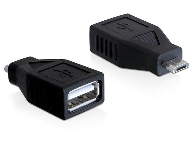 ADAPTER USB MICRO(M) 2.0->USB-A(F) CZARNY DELOCK