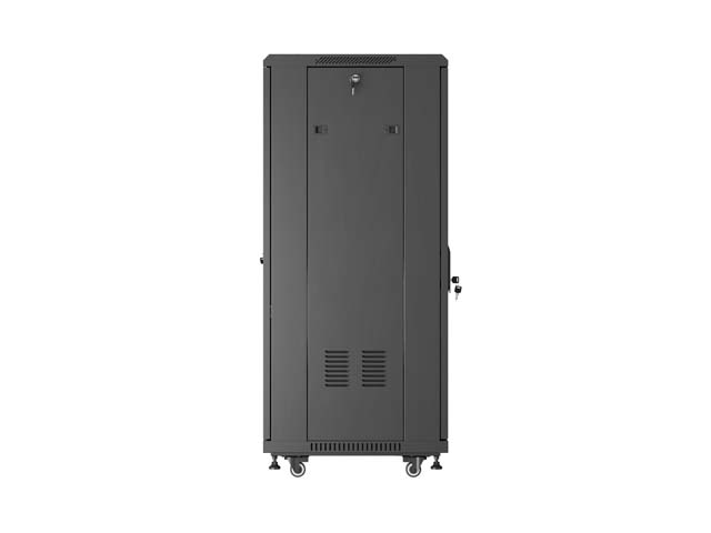 SZAFA INSTALACYJNA RACK STOJĄCA 19" 27U 600X600 CZARNA DRZWI PRZESZKLONE LANBERG (FLAT PACK)
