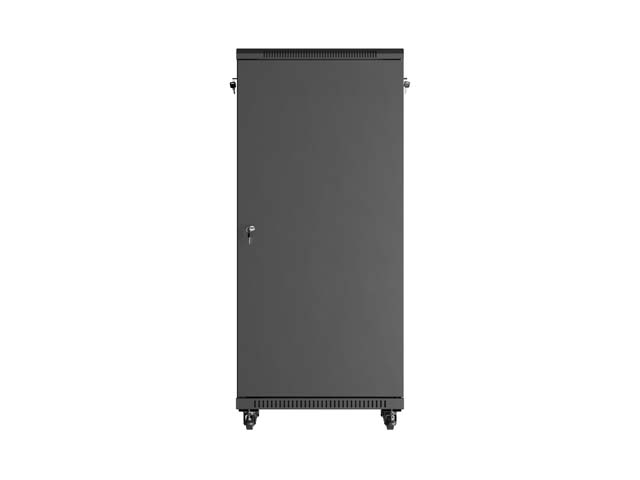 SZAFA INSTALACYJNA RACK STOJĄCA 19" 27U 600X600 CZARNA DRZWI PRZESZKLONE LANBERG (FLAT PACK)