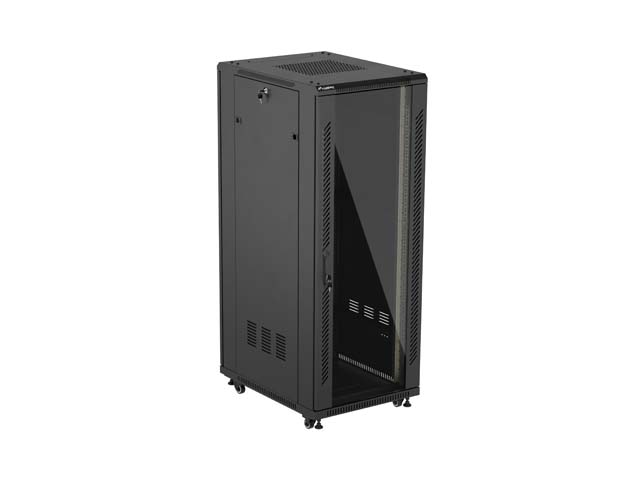 SZAFA INSTALACYJNA RACK STOJĄCA 19" 32U 600X800 CZARNA LANBERG (FLAT PACK)