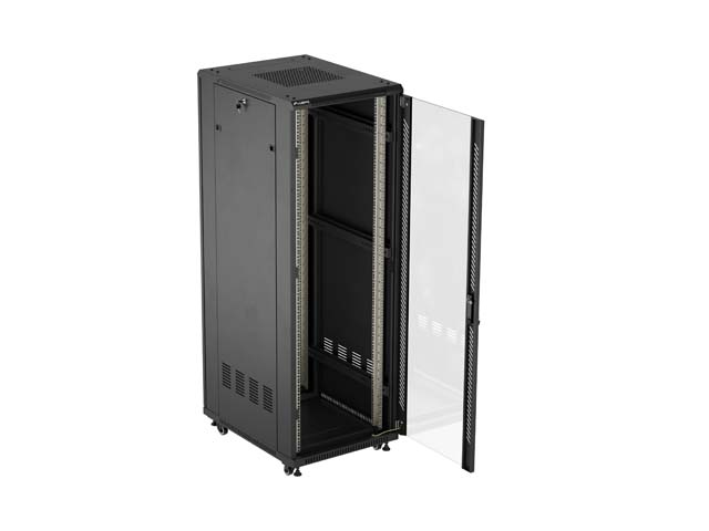 SZAFA INSTALACYJNA RACK STOJĄCA 19" 37U 600X800 CZARNA LANBERG (FLAT PACK)