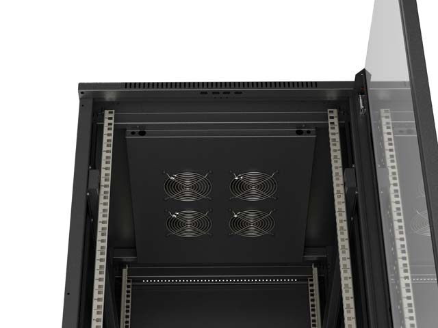 SZAFA INSTALACYJNA RACK STOJĄCA 19" 42U 600X800 CZARNA DRZWI PRZESZKLONE LANBERG (FLAT PACK)