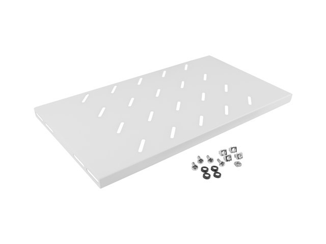 PÓŁKA DO SZAF 19" 450MM SZARA LANBERG (1U/486X270MM UDŹWIG DO 120KG, MONTAŻ 4 PUNKTOWY)