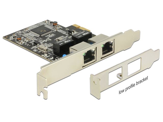 KARTA PCI EXPRESS X1->2X GIGABIT LAN DELOCK