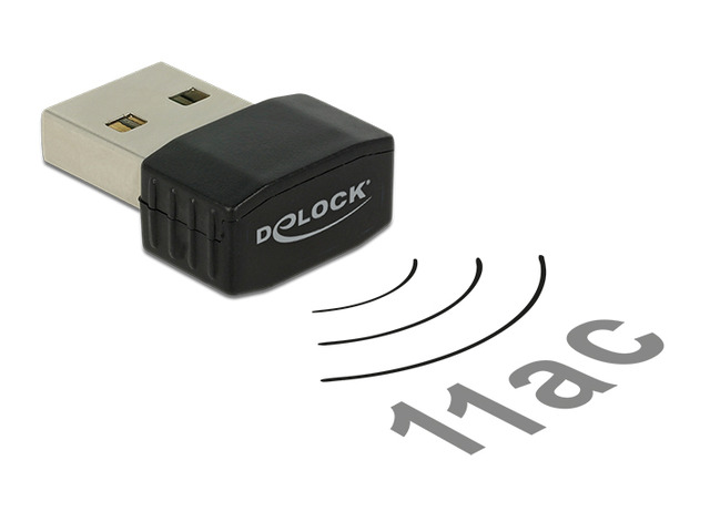 BEZPRZEWODOWA KARTA SIECIOWA WIFI DELOCK USB 2.0 AC600 DUAL BAND 1 WEWNĘTRZNA ANTENA