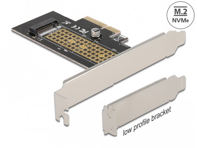 KARTA PCI EXPRESS X4->1X M.2 KEY M NVME INTERNAL ŚLEDŹ LOW PROFILE DELOCK