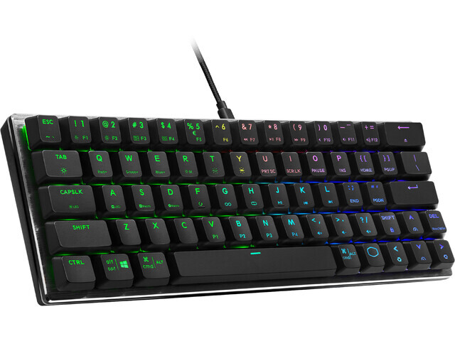 gaming keyboard cooler master sk620 us layout rgb backlight white low profile mechanical switch red 2