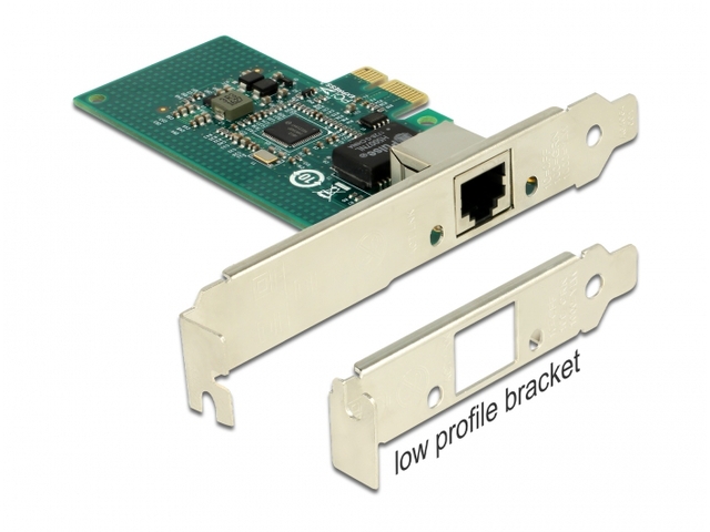 KARTA SIECIOWA DELOCK PCI EXPRESS X1 1X RJ45 1GB ŚLEDŹ LOW PROFILE