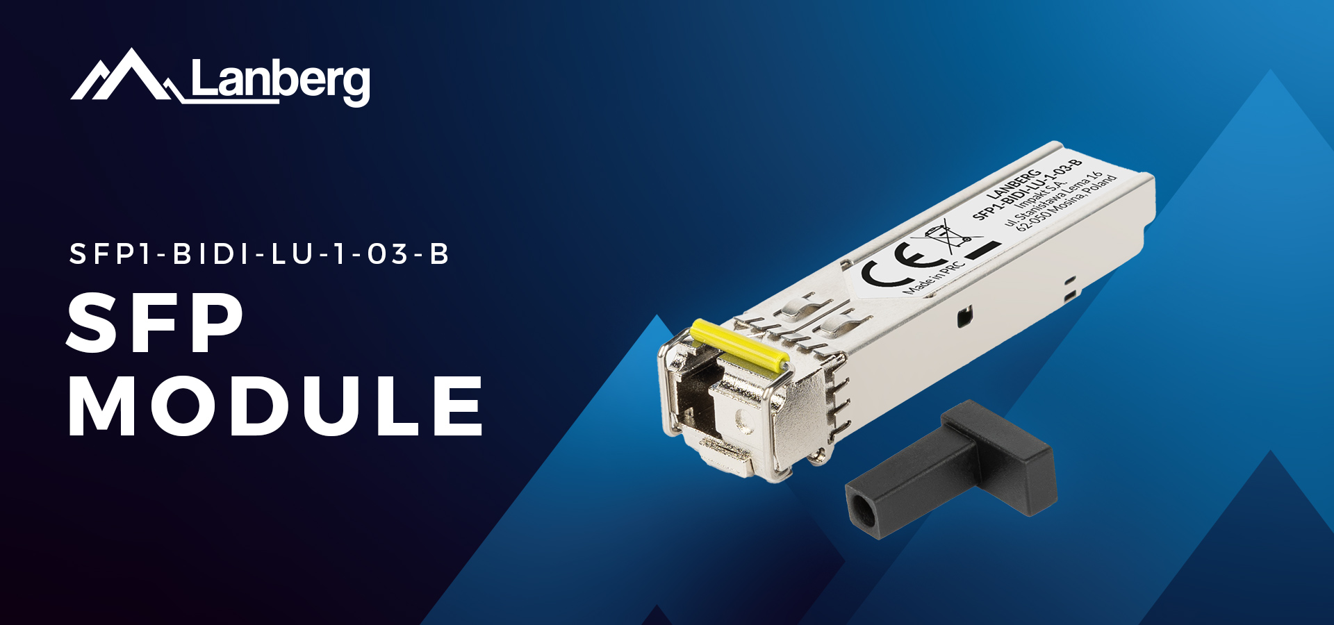 Small form-factor module with a metallic body and a connector for optical networking use.