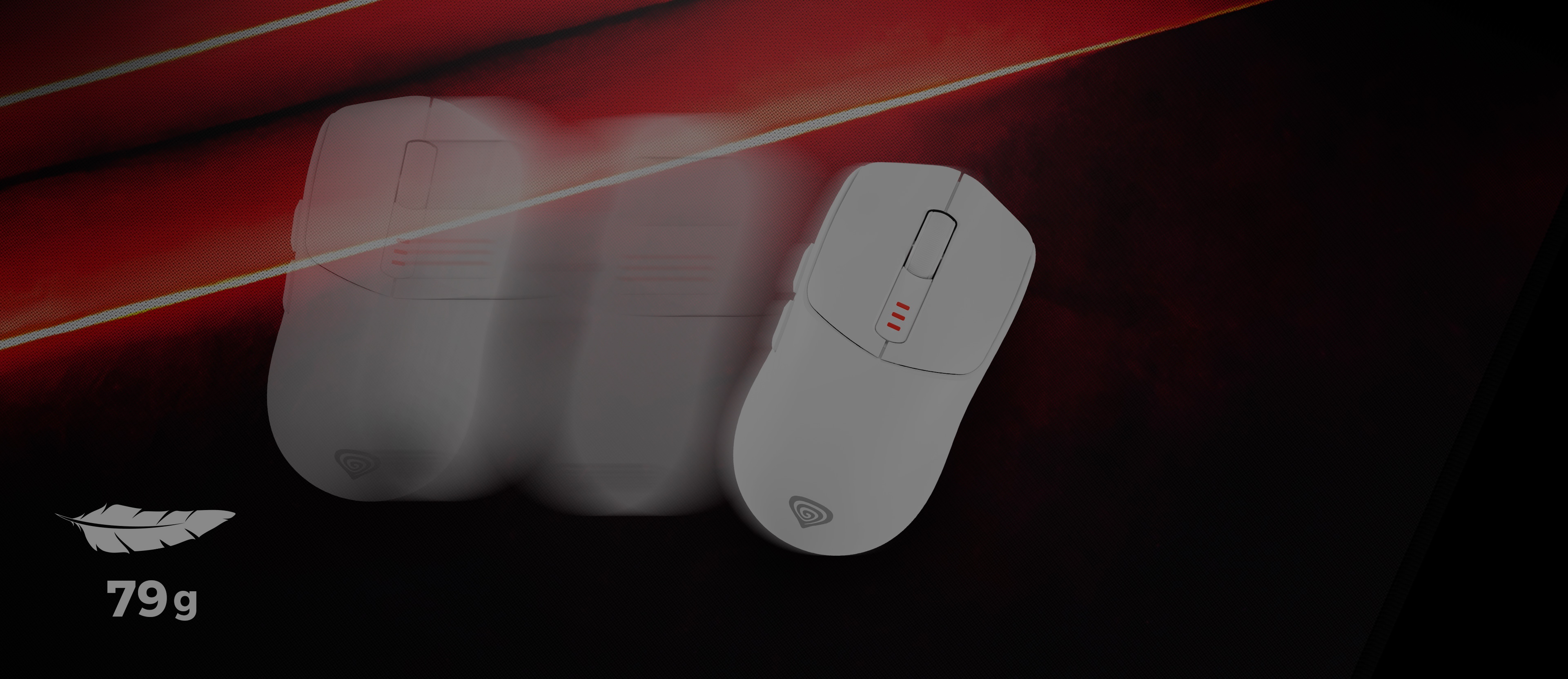 Genesis Zircon 500 G2 | Pelė žaidimams | Wireless/su laidu | 2.4 GHz, Bluetooth, USB | Baltas aprašymas - Prekės nuotrauka