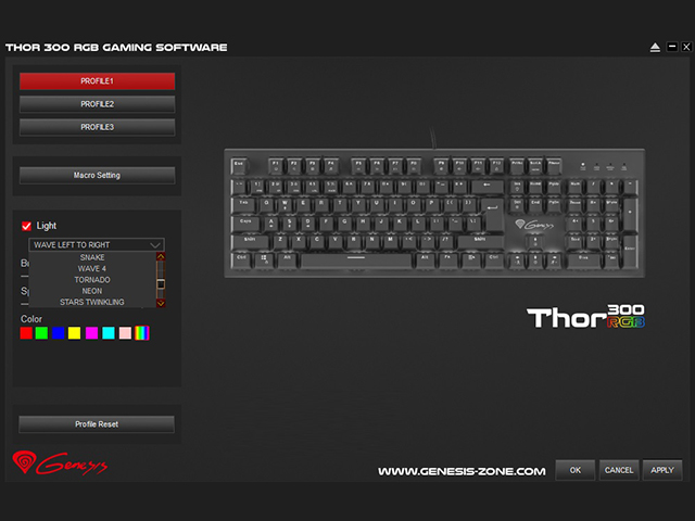 gaming keyboard genesis thor 300 rgb french layout rgb backlight mechanical red switch software 8