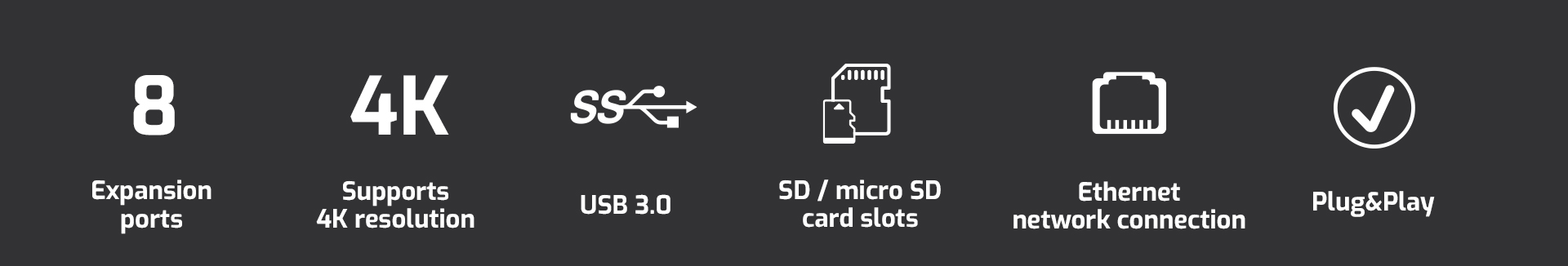 multi port natec fowler 2 usb-c pd, 3x usb 3.0, hdmi 4k, rj45, usb-c, sd, micro sd 2