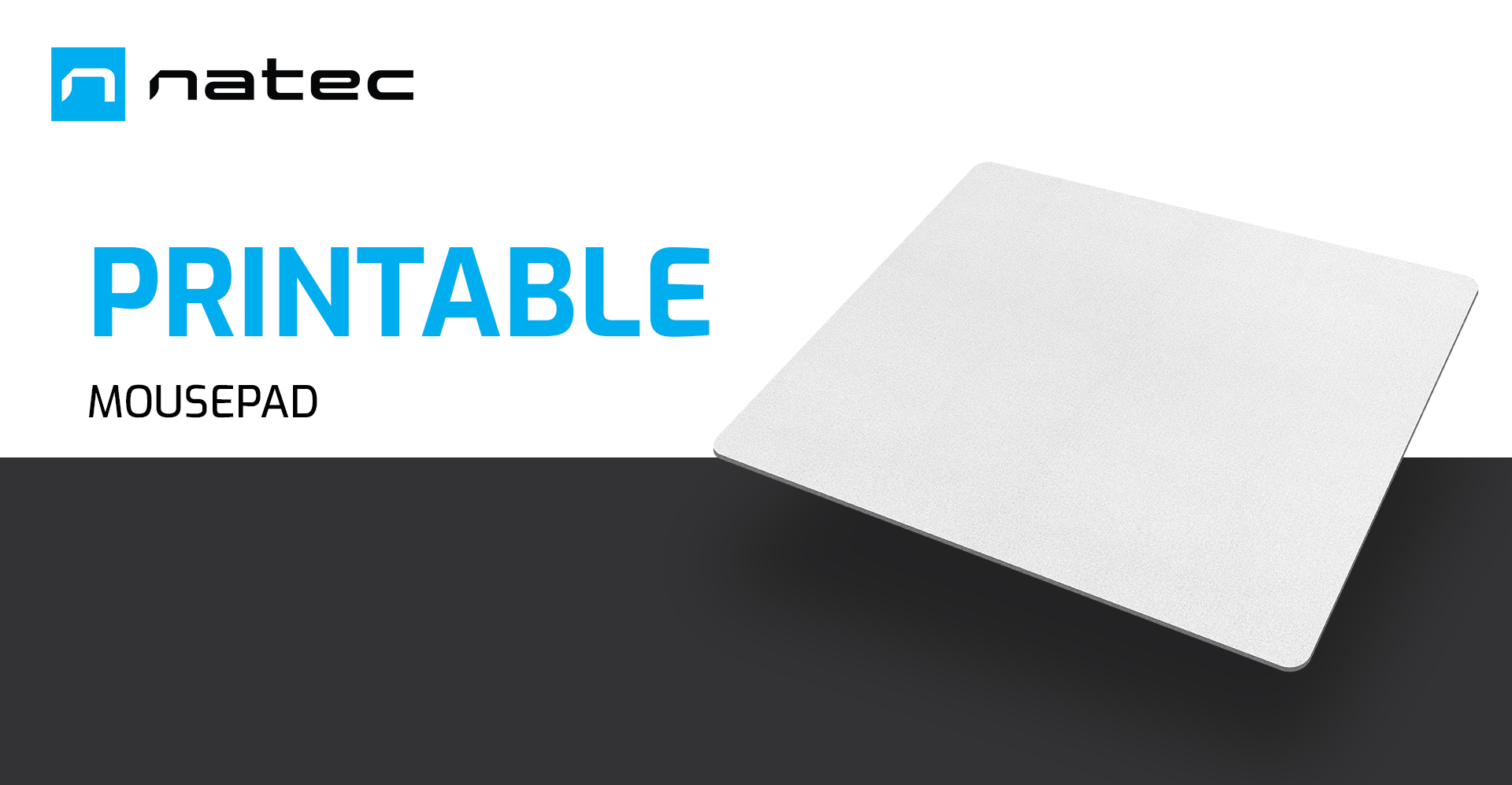 mouse pad natec printable white 300x250mm 1