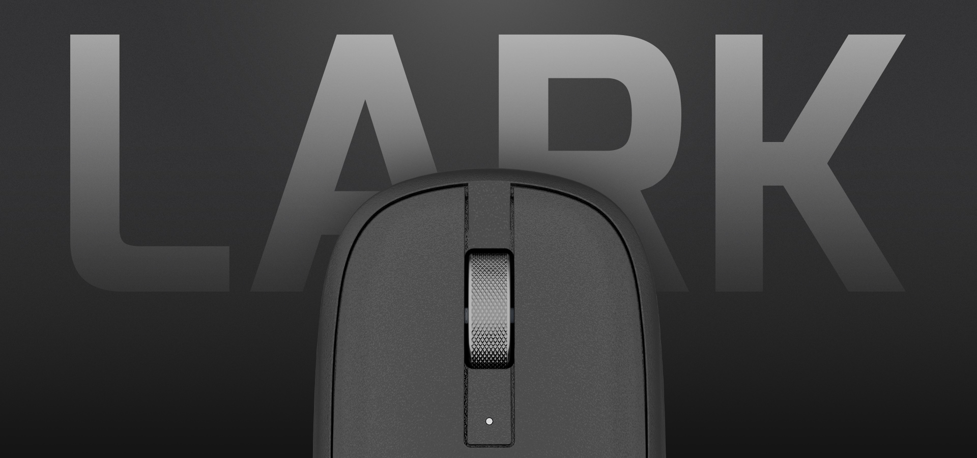 Bezprzewodowa mysz komputerowa w kolorze szarym z kółkiem przewijania i przyciskiem kliknięcia