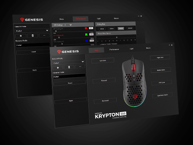 gaming mouse genesis krypton 555 8000dpi rgb black software 4