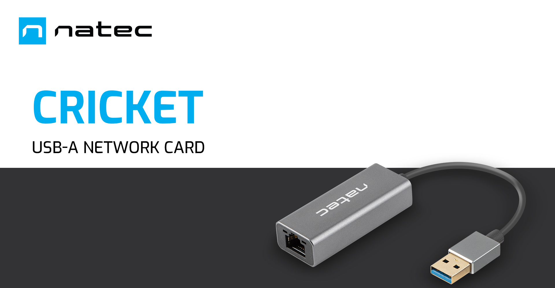 usb–>rj45 ethernet adapter network card natec cricket usb 3.0 1x rj45 1gb cable 1