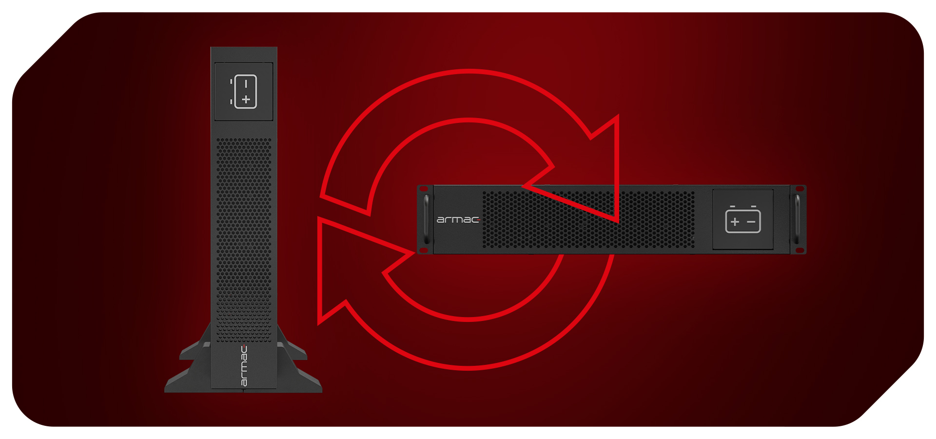 Stojak na sześć akumulatorów 12V/9Ah z przyłączami zasilania z przodu i z tyłu