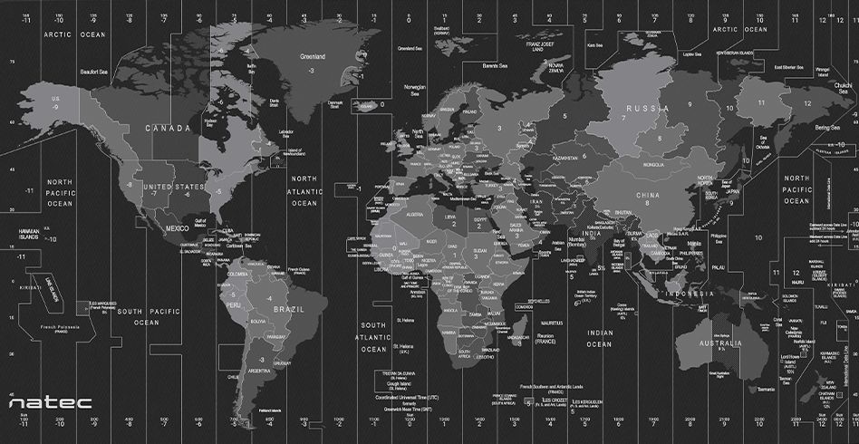 TIME ZONE MAP | NATEC | natural born technology