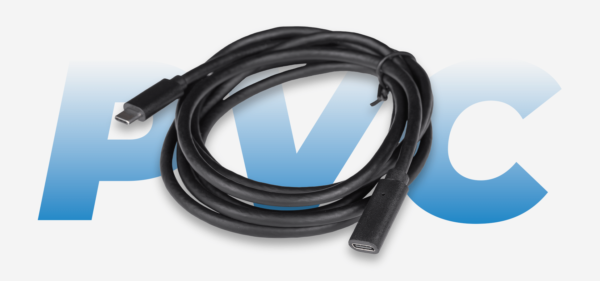 Czarny przewód połączeniowy z różnymi końcówkami ułożonymi w pętlę.