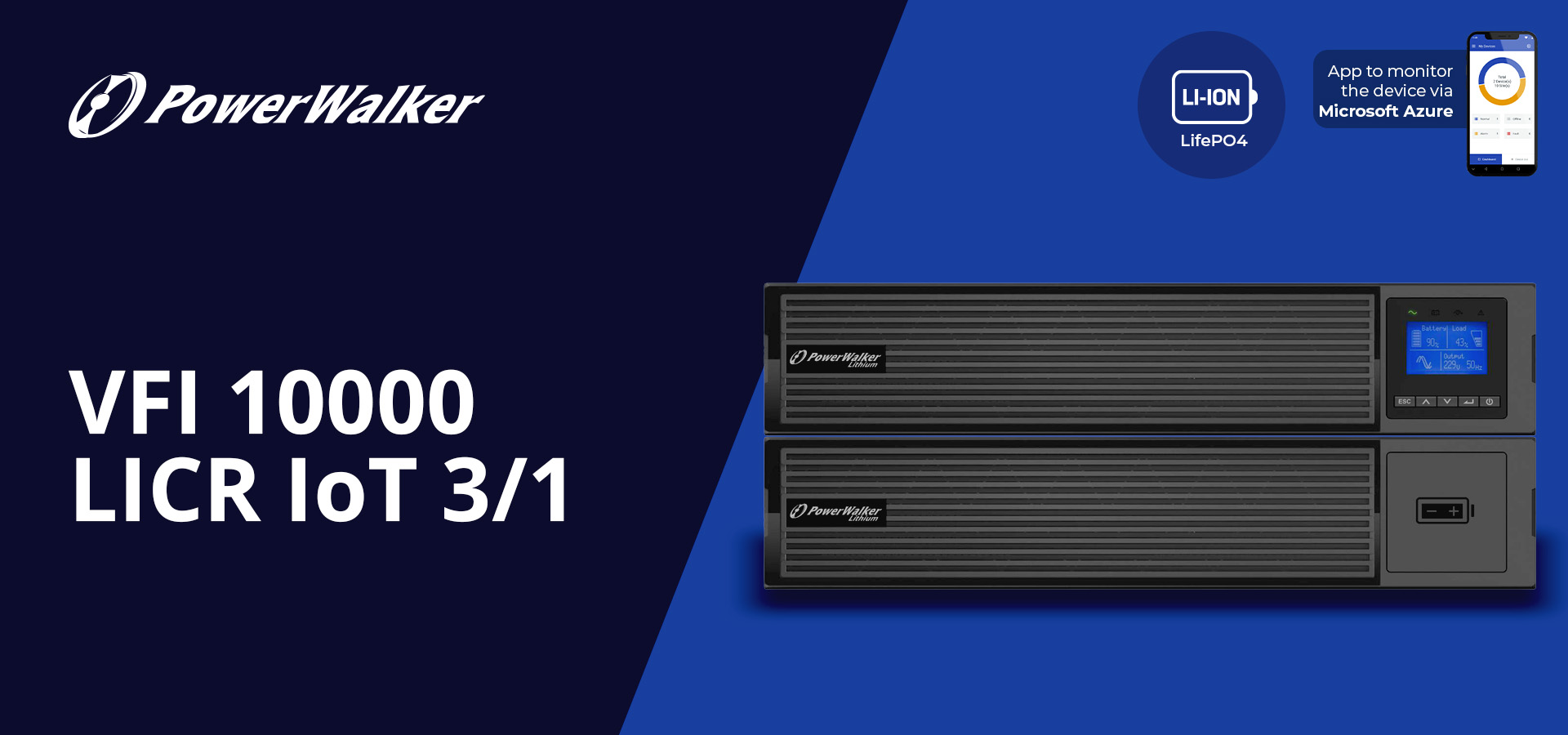 Czarny urządzenie z wyświetlaczem i wieloma segmentami do zarządzania energią.